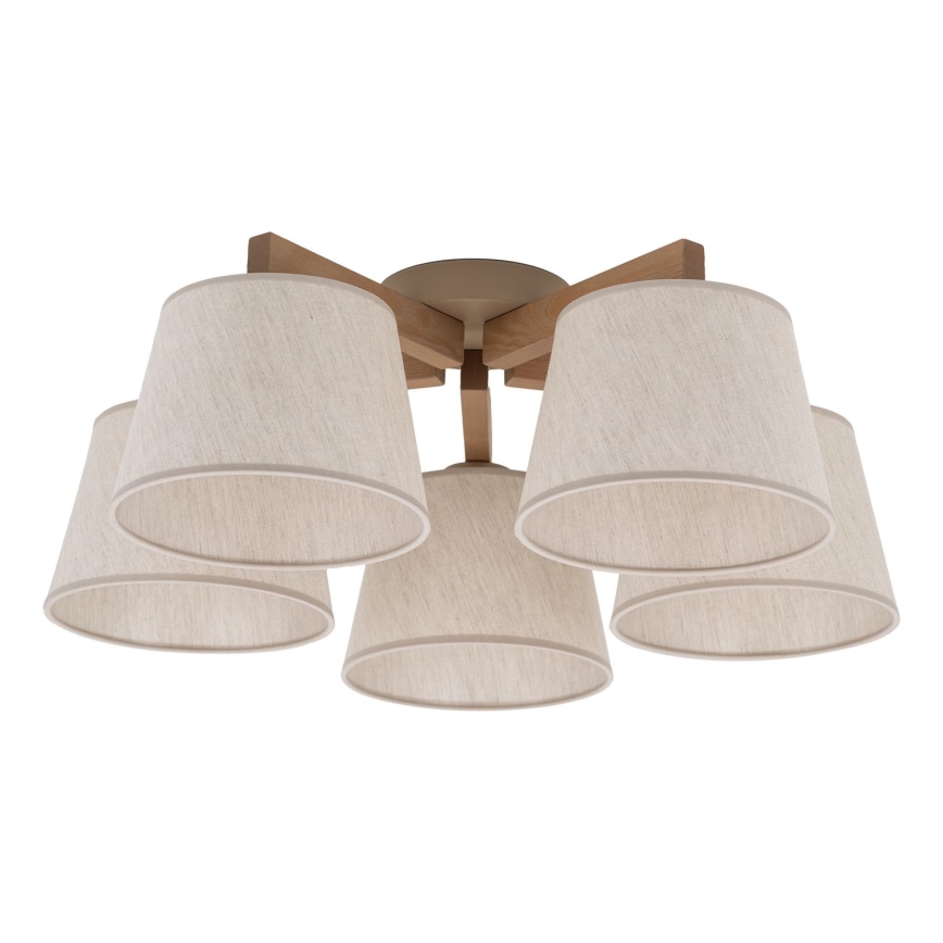 BRILAGI - LED pinta-asennettu kattokruunu LATTE SABIA 5xE27/15W/230V mänty/kerma