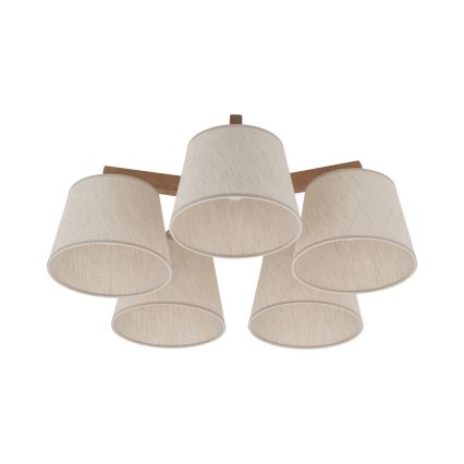 BRILAGI - LED pinta-asennettu kattokruunu LATTE SABIA 5xE27/15W/230V mänty/kerma