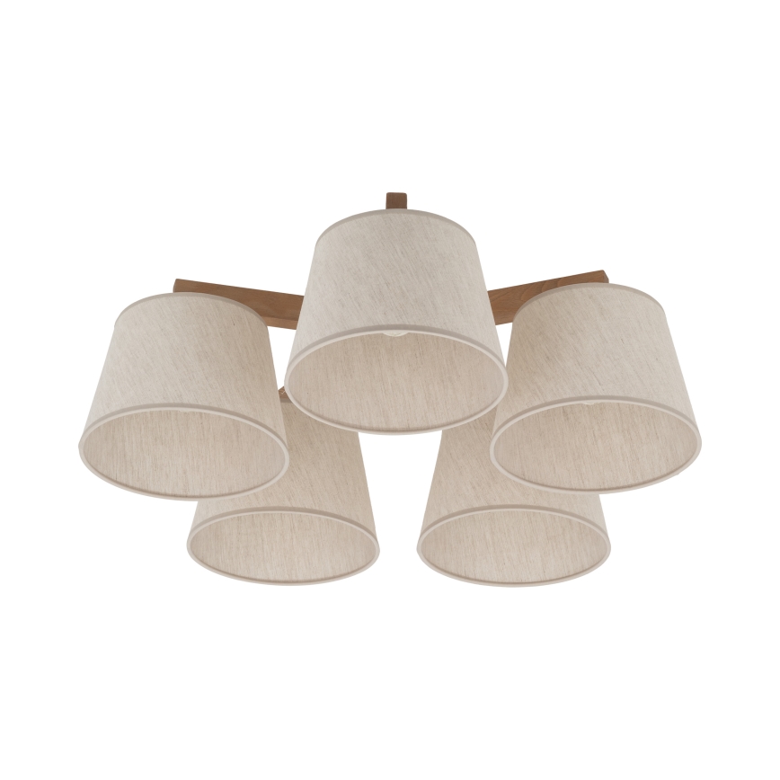 BRILAGI - LED pinta-asennettu kattokruunu LATTE SABIA 5xE27/15W/230V mänty/kerma