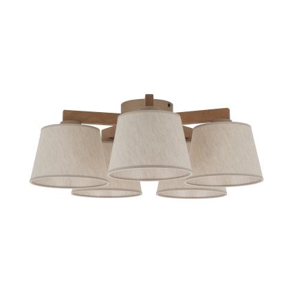 BRILAGI - LED pinta-asennettu kattokruunu LATTE SABIA 5xE27/15W/230V mänty/kerma