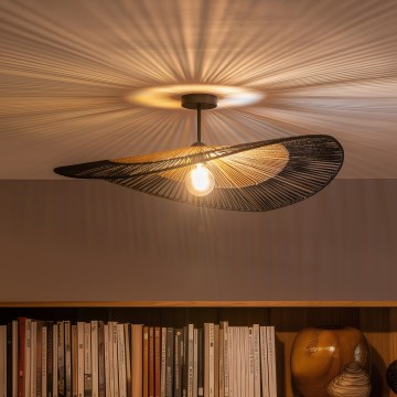 Brilagi - LED-pintakattovalaisin CERIA BOHO 1xE27/60W/230V Ø 80 cm musta/ruskea/musta