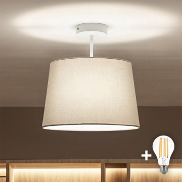 Brilagi - LED-pintakiinnitteinen kattavalaisin CERIA, 1x E27/60W/230V, halkaisija 30 cm, valkoinen/harmaa