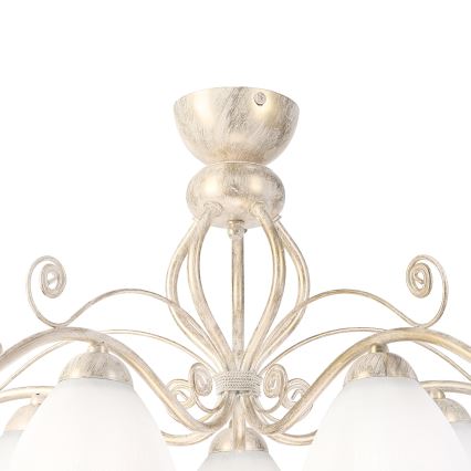 Brilagi - LED-pintakiinnitteinen kattokruunu ANTICO 5xE27/60W/230V 3000K valkoinen patina