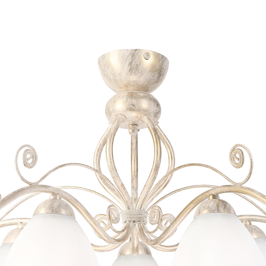 Brilagi - LED-pintakiinnitteinen kattokruunu ANTICO 5xE27/60W/230V 3000K valkoinen patina