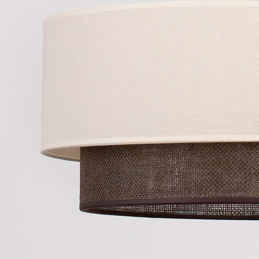 Brilagi - LED-pintakiinnitteinen kattokruunu BOHO-tyyli 3xE27/15W/230V halkaisija 80 cm kerma/ruskea