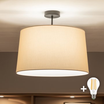 Brilagi - LED-pintakiinnitteinen kattokruunu CERIA 1xE27/60W/230V halkaisija 45 cm musta/beige