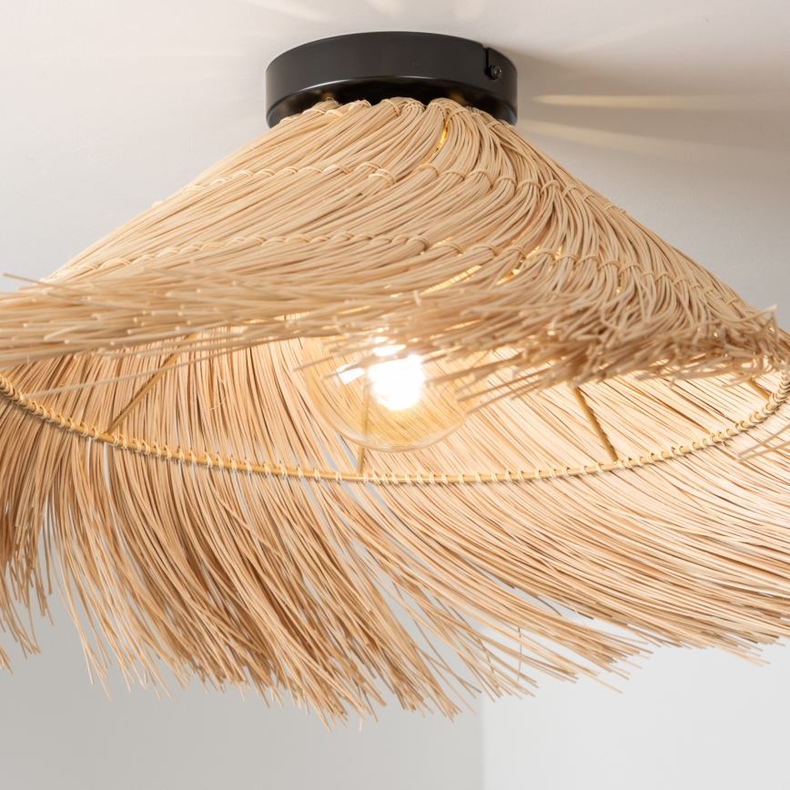 Brilagi - LED-pintakiinnitteinen kattokruunu CERIA BOHO 1xE27/40W/230V, halkaisija 100 cm, rottinki