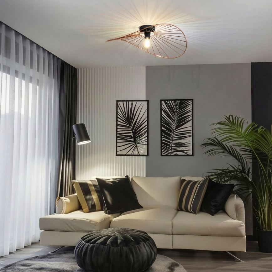 Brilagi - LED-pintakiinnitteinen kattokruunu CERIA WIRE 1xE27/40W/230V 60x80 cm pronssi