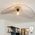 Brilagi - LED-pintakiinnitteinen kattokruunu CERIA WIRE 1xE27/40W/230V 60x80 cm pronssi/tammi