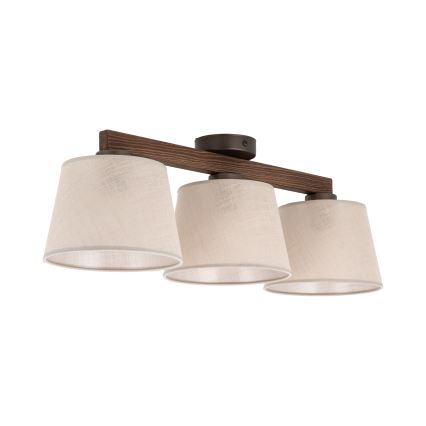 BRILAGI - LED-pintakiinnitteinen kattokruunu LATTE 3xE27/15W/230V mänty/beige