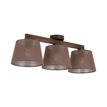 BRILAGI - LED Pintakiinnitteinen kattokruunu LATTE 3xE27/15W/230V mänty/ruskea