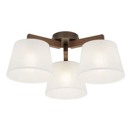 BRILAGI - LED-pintakiinnitteinen kattokruunu LATTE 3xE27/15W/230V mänty/valkoinen