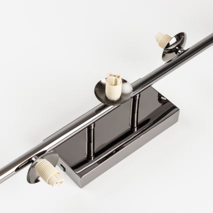 Brilagi - LED-pintakiinnitteinen kattokruunu MILLA 7xG9/3W/230V musta kromi/savulasi