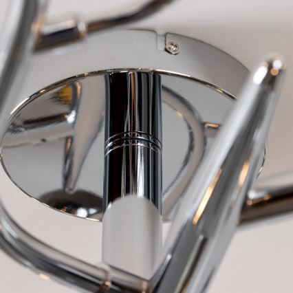 Brilagi - LED-pintakiinnitteinen kattokruunu MISTEL 15xG9/3W/230V musta kromi/savunvärinen