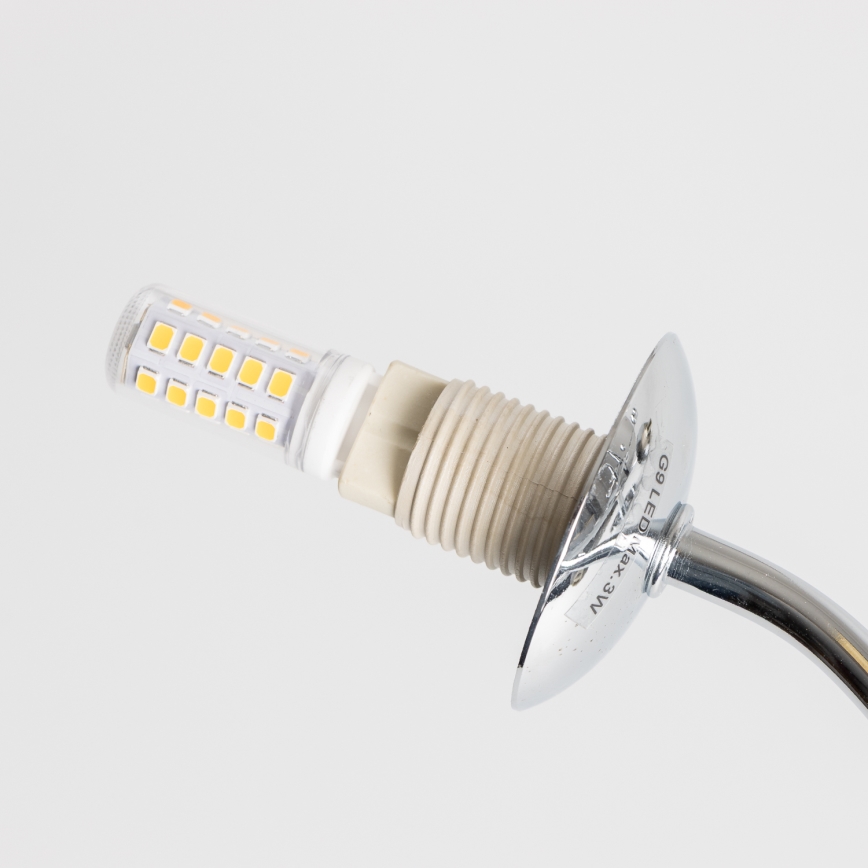 Brilagi - LED-pintakiinnitteinen kattokruunu MISTEL 15xG9/3W/230V musta kromi/savunvärinen