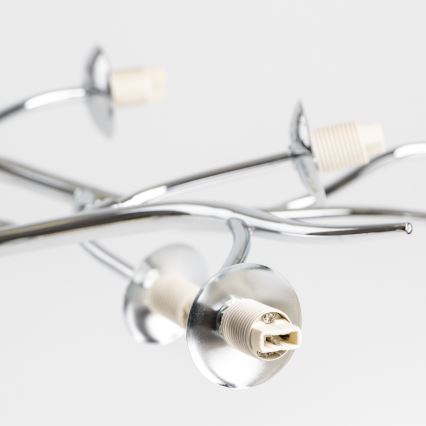 Brilagi - LED-pintakiinnitteinen kattokruunu MISTEL 15xG9/3W/230V musta kromi/savunvärinen