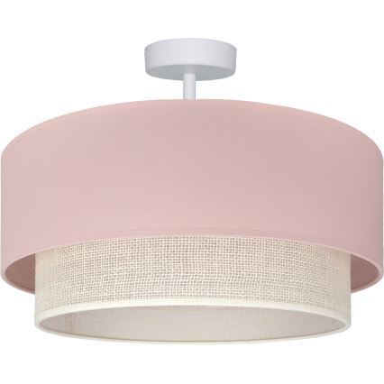 Brilagi - LED-pintakiinnitteinen kattovalaisin BOHO BOBO 1xE27/60W/230V halkaisija 40 cm vaaleanpunainen/kerma