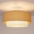 Brilagi - LED-pintakiinnitteinen kattovalaisin BOHO ECO 1xE27/10W/230V halkaisija 40 cm beige/kerma