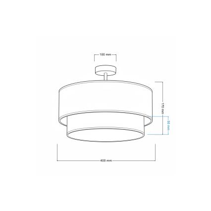 Brilagi - LED-pintakiinnitteinen kattovalaisin BOHO ECO 1xE27/10W/230V halkaisija 40 cm beige/kerma