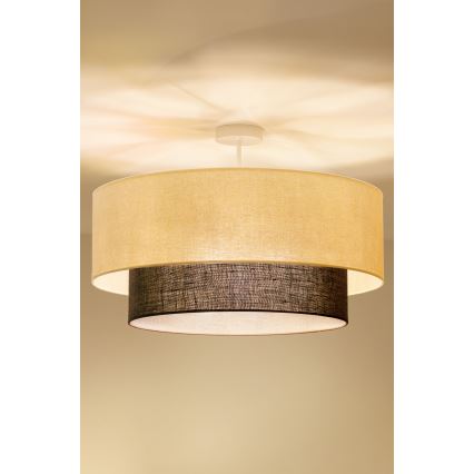 Brilagi - LED pintakiinnitteinen kattovalaisin BOHO-tyyli 3xE27/15W/230V Ø 60 cm kerma/ruskea