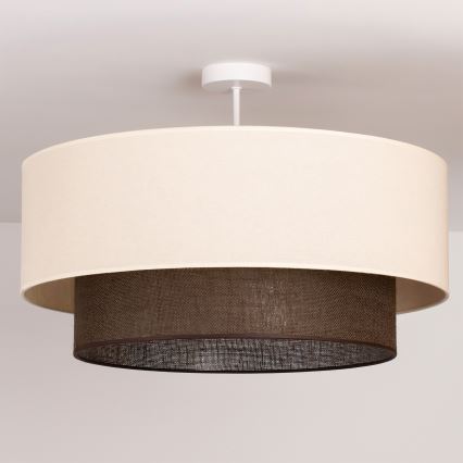 Brilagi - LED pintakiinnitteinen kattovalaisin BOHO-tyyli 3xE27/15W/230V Ø 60 cm kerma/ruskea
