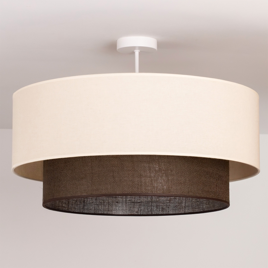 Brilagi - LED pintakiinnitteinen kattovalaisin BOHO-tyyli 3xE27/15W/230V Ø 60 cm kerma/ruskea
