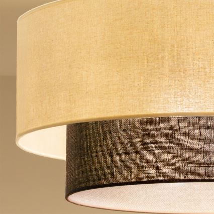 Brilagi - LED pintakiinnitteinen kattovalaisin BOHO-tyyli 3xE27/15W/230V Ø 60 cm kerma/ruskea