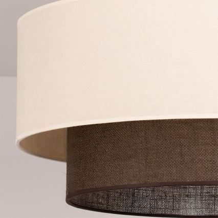 Brilagi - LED pintakiinnitteinen kattovalaisin BOHO-tyyli 3xE27/15W/230V Ø 60 cm kerma/ruskea