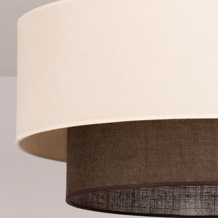 Brilagi - LED pintakiinnitteinen kattovalaisin BOHO-tyyli 3xE27/15W/230V Ø 60 cm kerma/ruskea