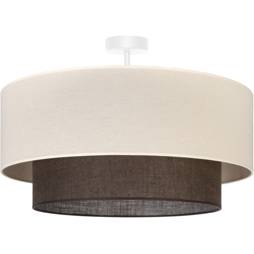 Brilagi - LED pintakiinnitteinen kattovalaisin BOHO-tyyli 3xE27/15W/230V Ø 60 cm kerma/ruskea