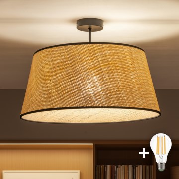 Brilagi - LED-pintakiinnitteinen kattovalaisin CERIA 1xE27/60W/230V halkaisija 50 cm musta/beige