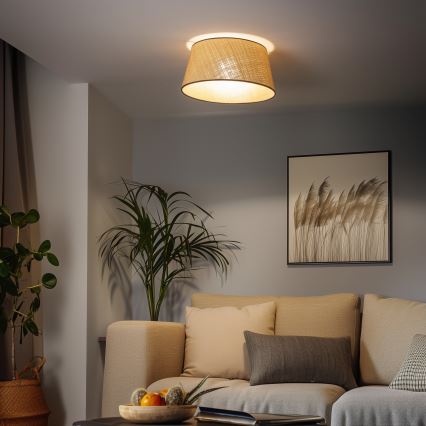 Brilagi - LED-pintakiinnitteinen kattovalaisin CERIA, 1× E27 / 40 W / 230 V, halkaisija 50 cm, beige