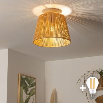 Brilagi - LED-pintakiinnitteinen kattovalaisin CERIA BOHO 1xE27/40W/230V halkaisija 28 cm ruskea/tammi