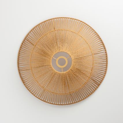 Brilagi - LED-pintakiinnitteinen kattovalaisin CERIA BOHO 1xE27/40W/230V halkaisija 50 cm ruskea/tammi