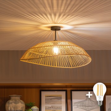 Brilagi - LED-pintakiinnitteinen kattovalaisin CERIA BOHO 1xE27/60W/230V Ø 70 cm musta/ruskea