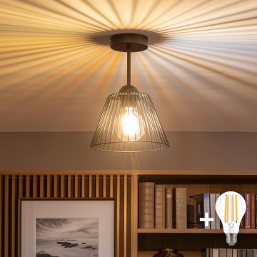 Brilagi - LED-pintakiinnitteinen kattovalaisin CERIA WIRE 1xE27/60W/230V halkaisija 21 cm musta