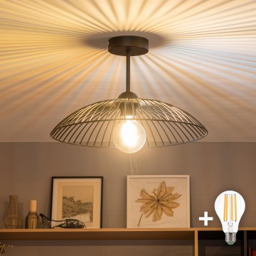 Brilagi - LED-pintakiinnitteinen kattovalaisin CERIA WIRE 1xE27/60W/230V, halkaisija 38 cm, musta
