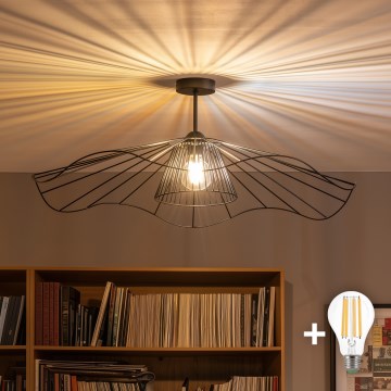Brilagi - LED-pintakiinnitteinen kattovalaisin CERIA WIRE 1xE27/60W/230V Ø 80 cm musta
