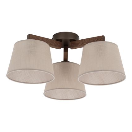 BRILAGI - LED Pintakiinnitteinen kattovalaisin LATTE 3xE27/15W/230V mänty/beige