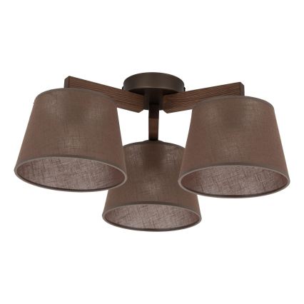 BRILAGI - LED pintakiinnitteinen kattovalaisin LATTE 3xE27/15W/230V mänty/ruskea