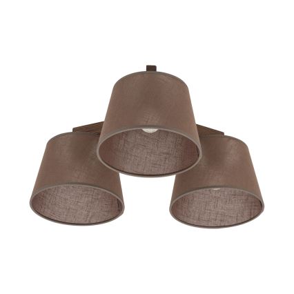 BRILAGI - LED pintakiinnitteinen kattovalaisin LATTE 3xE27/15W/230V mänty/ruskea