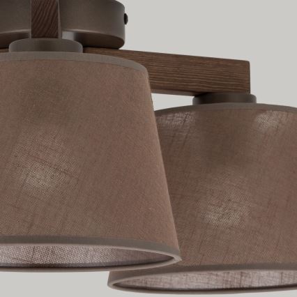 BRILAGI - LED pintakiinnitteinen kattovalaisin LATTE 3xE27/15W/230V mänty/ruskea
