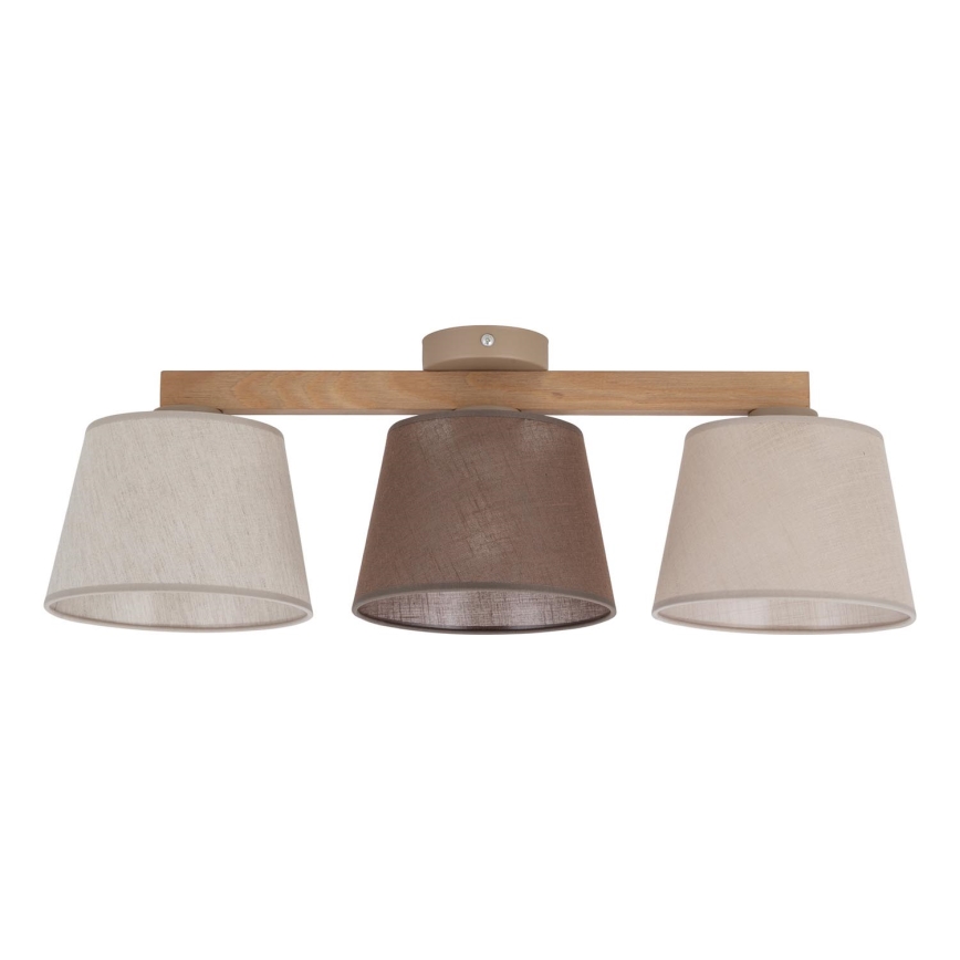 BRILAGI - LED-pintakiinnitteinen kattovalaisin LATTE 3xE27/15W/230V mänty/sekoitus