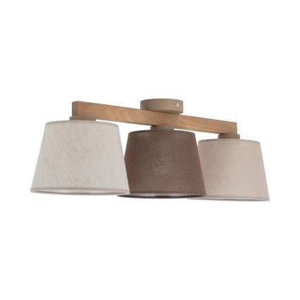 BRILAGI - LED-pintakiinnitteinen kattovalaisin LATTE 3xE27/15W/230V mänty/sekoitus