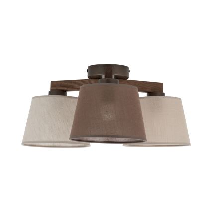 BRILAGI - LED-pintakiinnitteinen kattovalaisin LATTE 3xE27/15W/230V mänty/sekoitus