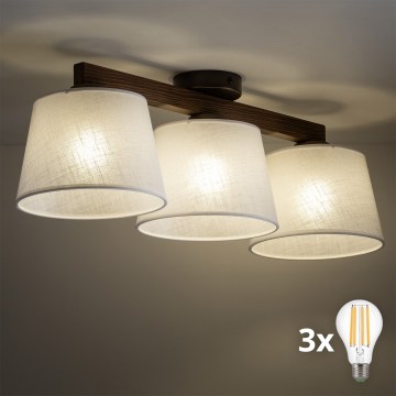 BRILAGI - LED Pintakiinnitteinen kattovalaisin LATTE 3xE27/15W/230V mänty/valkoinen
