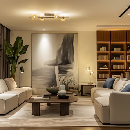 Brilagi - LED Pintakiinnitteinen kattovalaisin MILLA 4xG9/3W/230V musta kromi/kulta