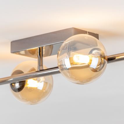 Brilagi - LED Pintakiinnitteinen kattovalaisin MILLA 4xG9/3W/230V musta kromi/kulta