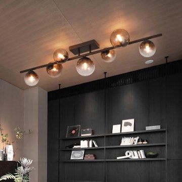 Brilagi - LED-pintakiinnitteinen kattovalaisin MILLA 7xG9/3W/230V ruskea/savunruskea