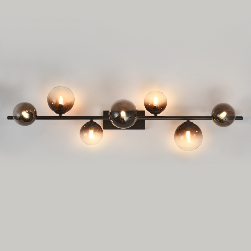 Brilagi - LED-pintakiinnitteinen kattovalaisin MILLA 7xG9/3W/230V ruskea/savunruskea